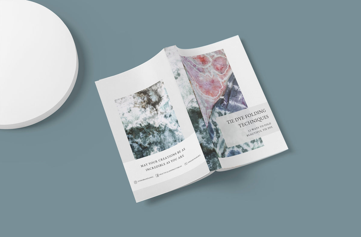 Tie Dye Folding eBook - 12 Tie Dye Techniques with Step-by-Step Guides & Videos