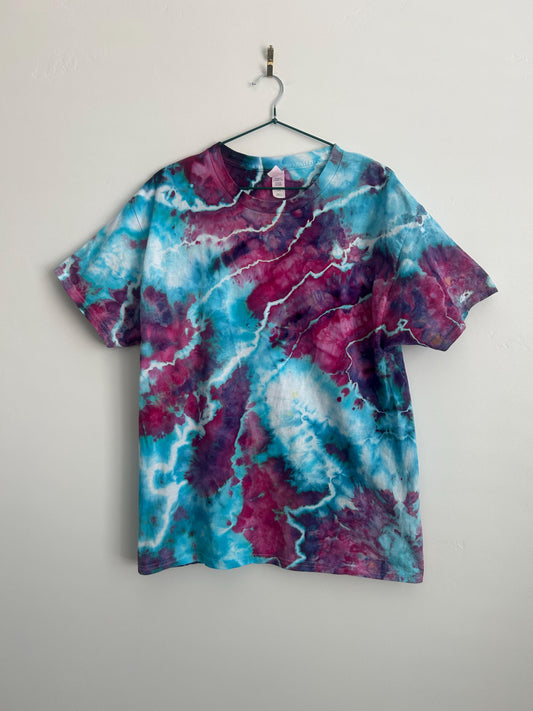 Large Turquoise & Berry Tie Dye Shirt – Hanes Large – One of a Kind __etsy:7109360108
