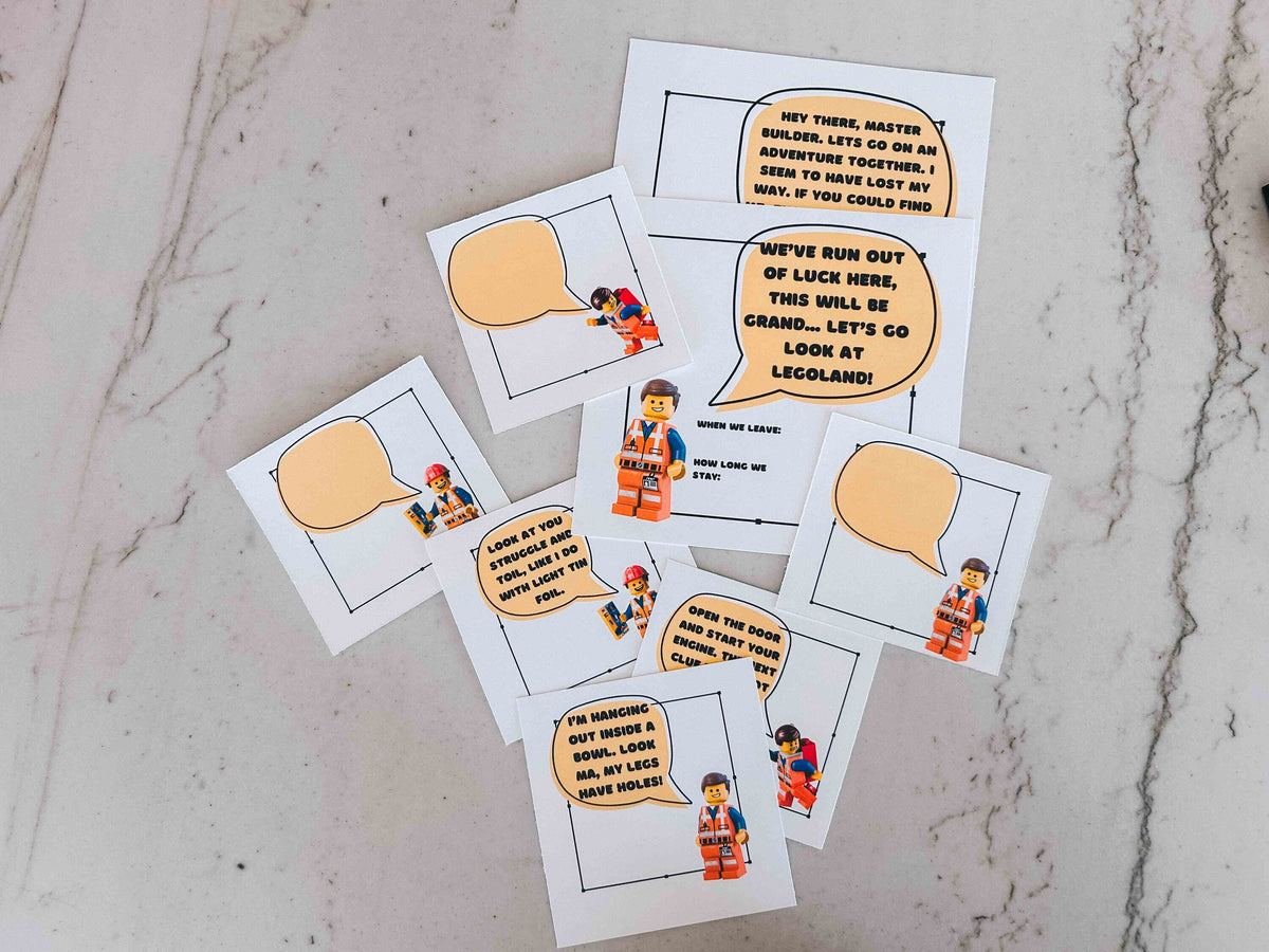 18 Building Block Scavenger Hunt Clues - Printable Treasure Hunt for Kids Party or Surprise Trip
