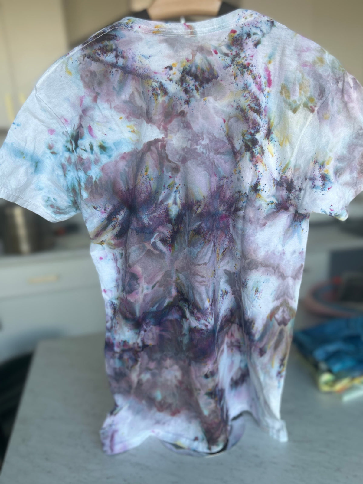 Adult Medium Hand Dyed Tie Dye - Stormy Sky Flow Tie Dye