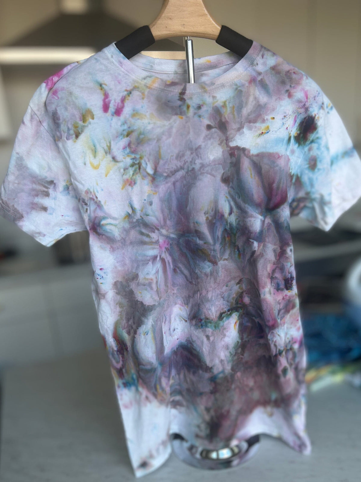 Adult Medium Hand Dyed Tie Dye - Stormy Sky Flow Tie Dye