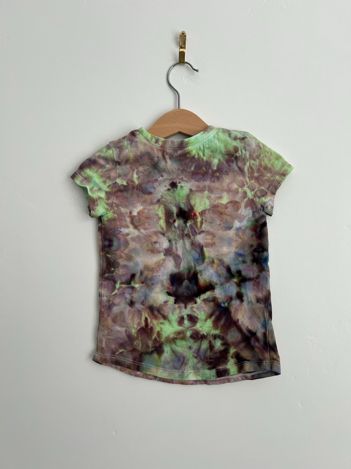 Toddler Heart Tie Dye Shirt - Red, Purple & Green Hand Dyed Tee