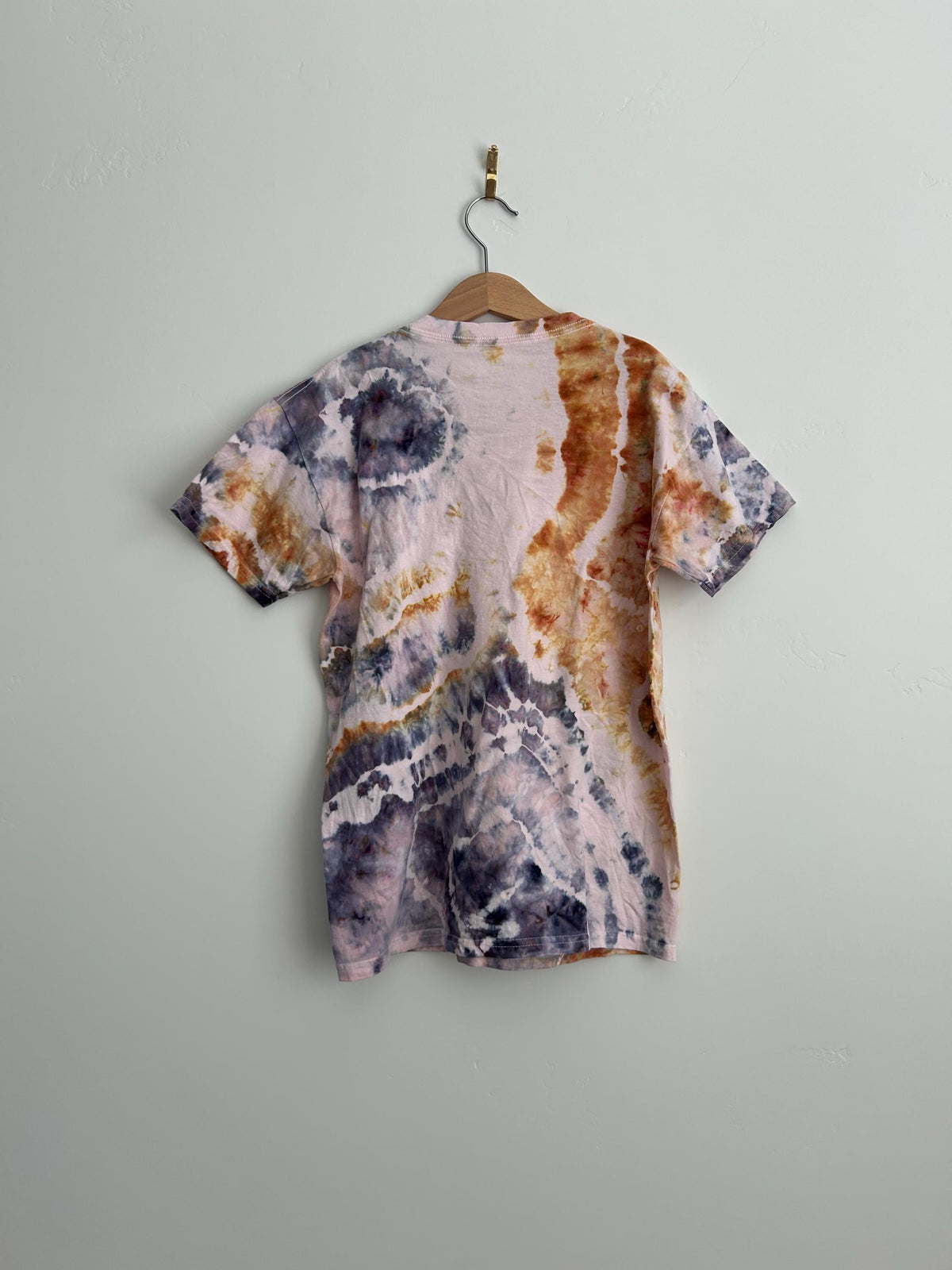 Youth Large Purple Orange Geode Tie Dye Shirt - Hand Dyed