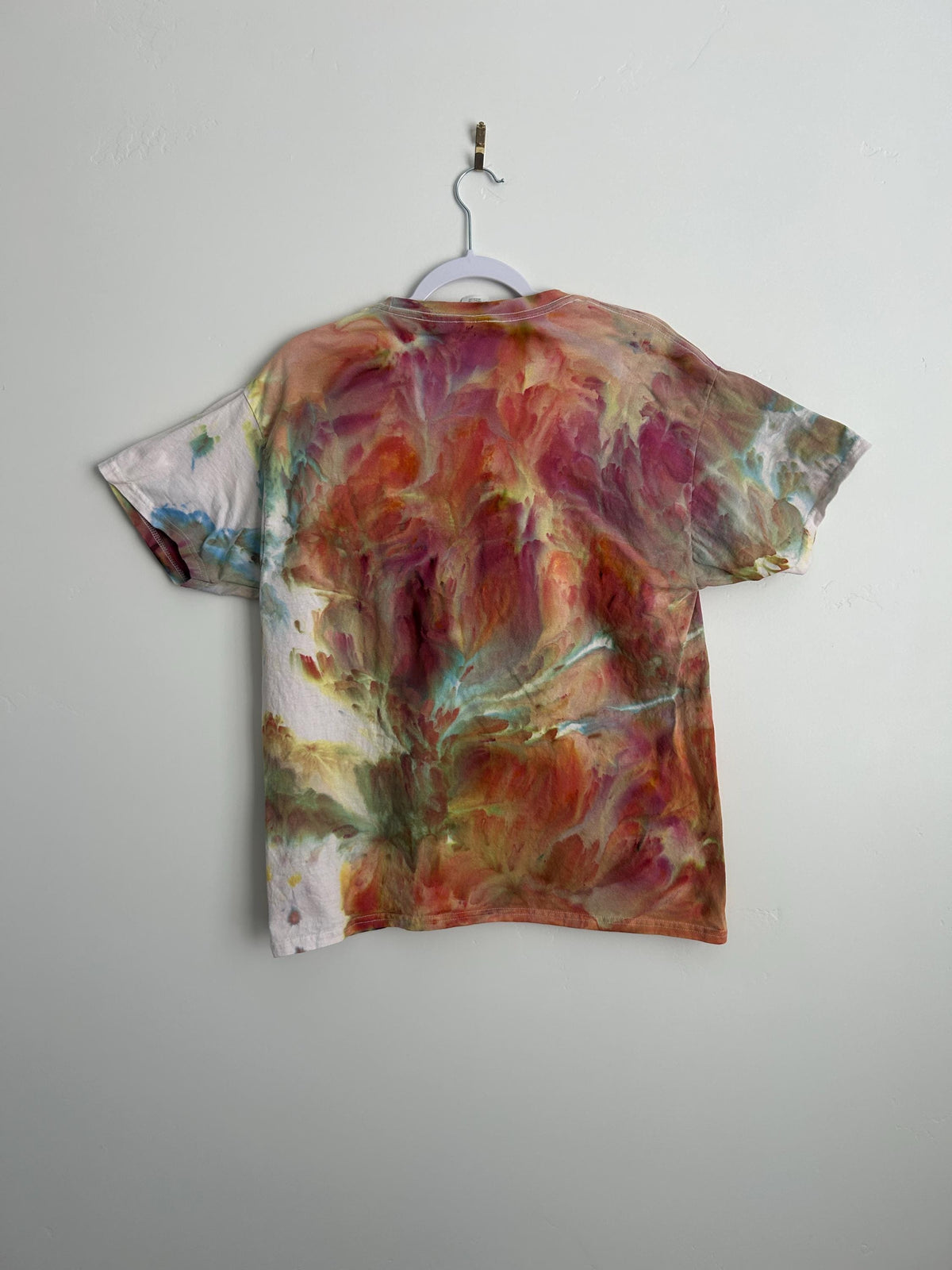 Adult Large Hand Dyed Tie Dye - Flowy Orange and Pink