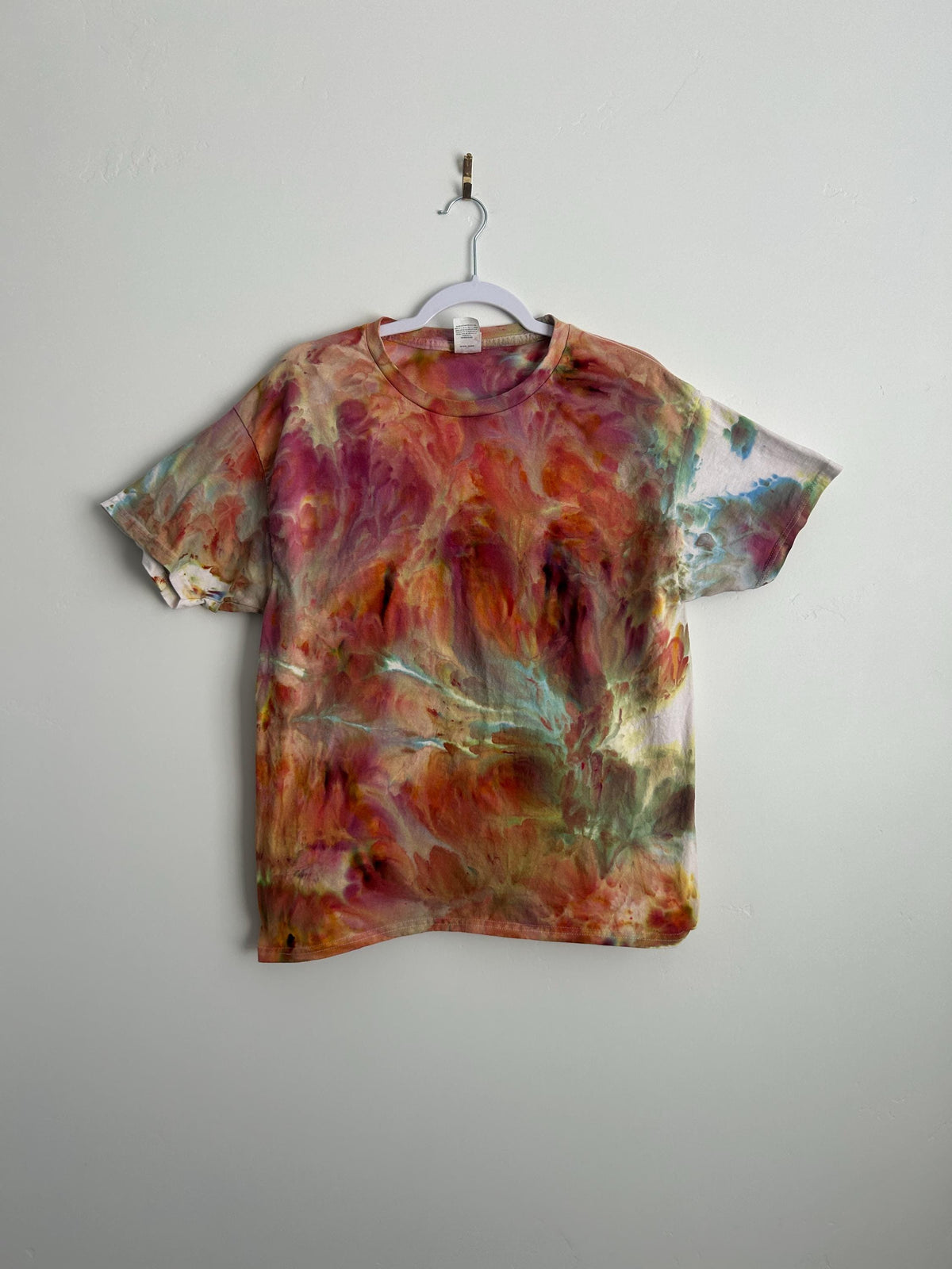 Adult Large Hand Dyed Tie Dye - Flowy Orange and Pink