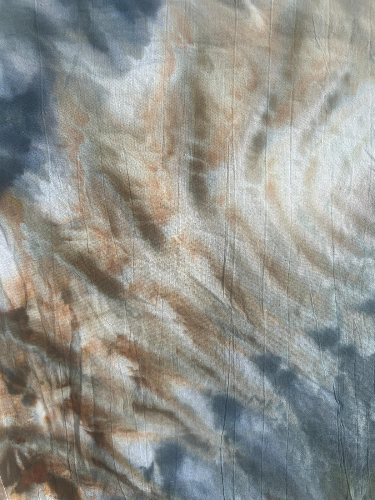 Coastal Earth Tones Tie Dye Tea Towel – Blue, Sand & Sea Inspired Kitchen Decor