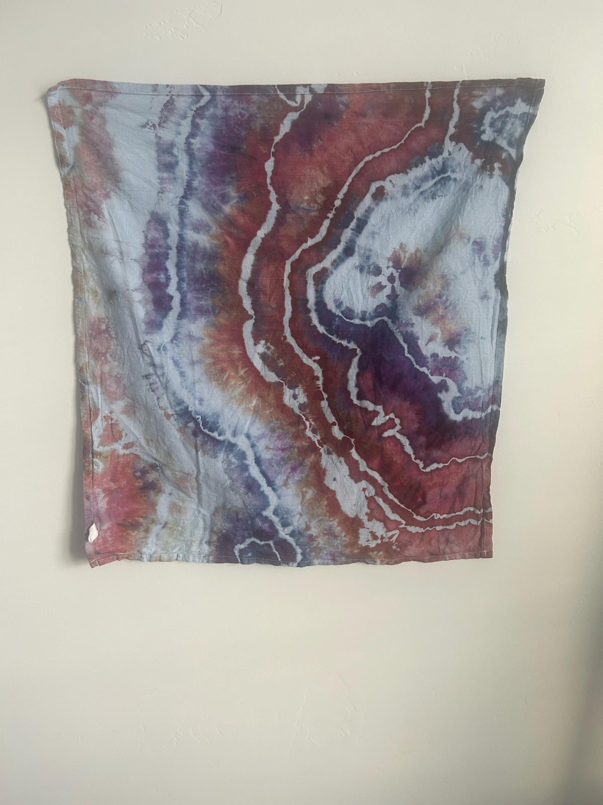 Geode Ice Dye Tea Towel – Hand-Dyed Cotton Kitchen Towel (28"x28")