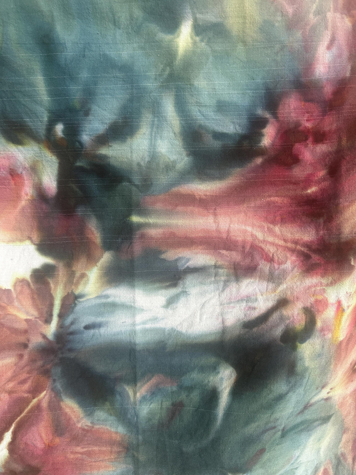 Moody Forest Ice Dye Tea Towel – Hand-Dyed Cotton Kitchen Towel (28"x28")