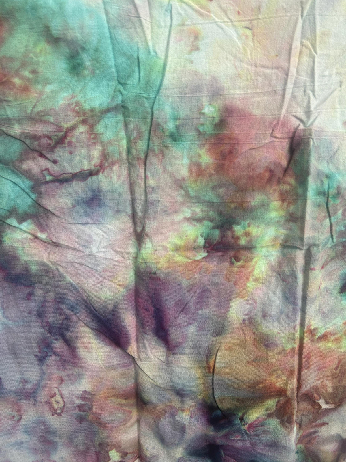 Hand Dyed Flour Sack Tea Towel 28x28 in Soft Watercolor Pastels | Ice Dye Kitchen Towel | One-of-a-Kind Housewarming Gift