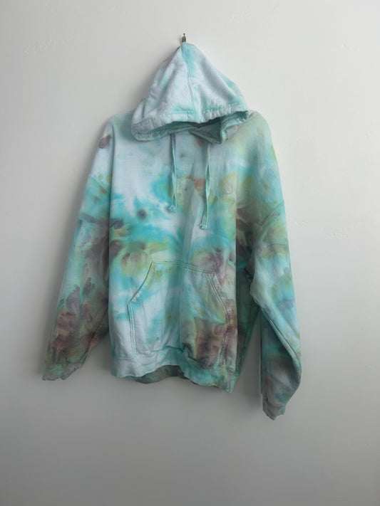 Hand-Dyed Ice Dye Hoodie – Size 2XL (80 Cotton/20 Polyester)
