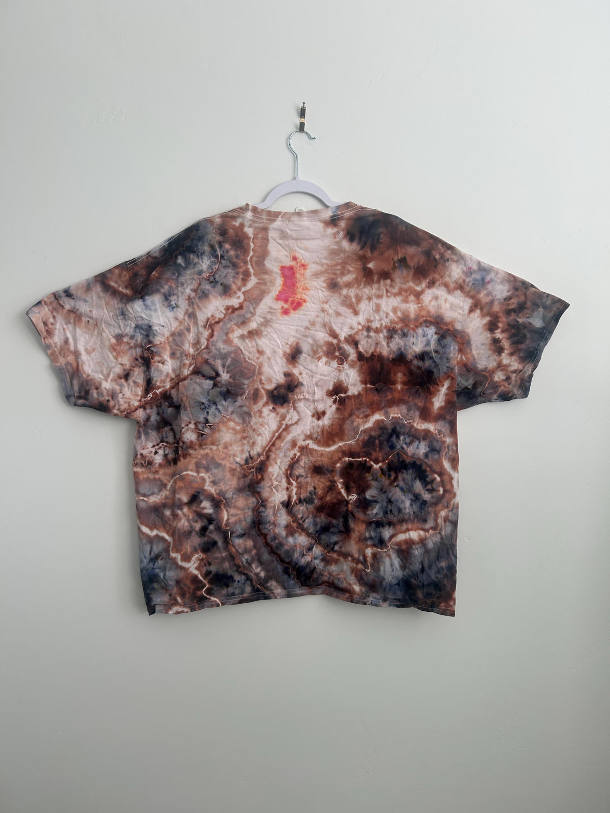 Hand Dyed Heart Tie Dye Shirt – Size 3XL – Dark Geode Tie Dye T-Shirt