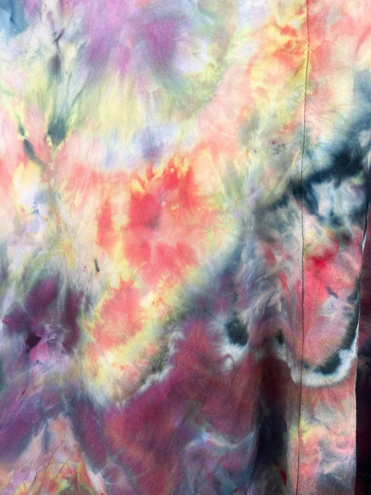 Size 2XL Ice Dye Geode Dress | Moody Burgundy & Red Rayon Hi Lo Dress| Boho Plus Size Sundress | Handmade Gift